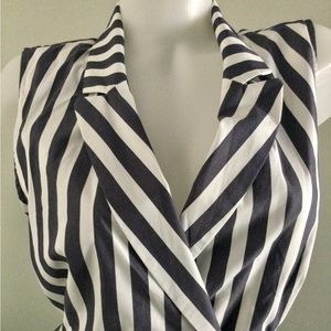 Court & Rowe  Stripped Lined WHITE & BLUE MIDI Summer dress SIZE: 14